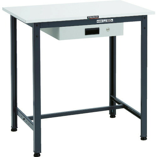 ■TRUSCO 軽荷重立作業台(300kg)HAE型 900X600XH900 薄型1段引出付 ダークグレー色 HRAE0960UDK1DG(8688684)[法人限定][直送元]