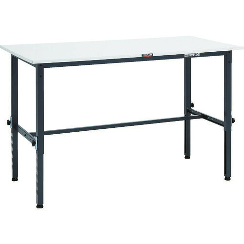 ■TRUSCO 軽荷重作業台高さ調節式(150kg)AEM型 1500X750XH650～950 基本タイプ ダークグレー色 RAEM1500DG(8688740)[法人限定][直送元]