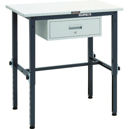 ■TRUSCO 軽荷重作業台高さ調節式(150kg)AEM型 900X600XH650～950 1段引出付 ダークグレー色 SAEM0960F1DG(8688759)[法人限定][直送元]｜セミプロＤＩＹ店ファースト
