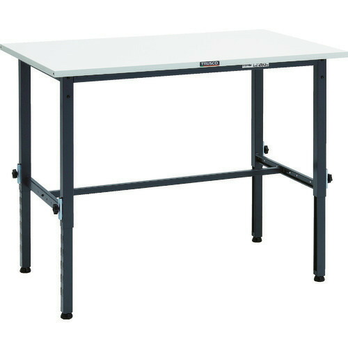■TRUSCO 軽荷重作業台高さ調節式(150kg)AEM型 1200X750XH650～950 基本タイプ ダークグレー色 SAEM1200DG(8688763)[法人限定][直送元]