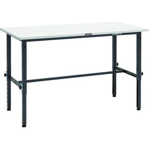 ■TRUSCO 軽荷重作業台高さ調節式(150kg)AEM型 1500X750XH650～950 基本タイプ ダークグレー色 SAEM1500DG(8688765)[法人限定][直送元]