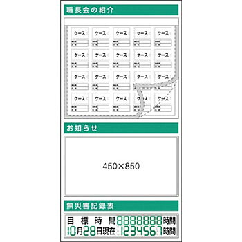 つくし工房 安全標識 KG-390 『職長会の紹介』 安全掲示板追加ボード 1800&times;900mm スチール+ステッカー[法人限定][送料別途お見積り]｜セミプロＤＩＹ店ファースト