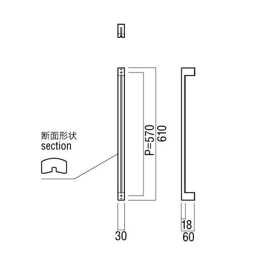 UNION（ユニオン）[ネオイズム] ドアハンドル 押し棒 G1268-26-193