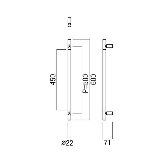 UNION(ユニオン) G2850-11-010-A ドアハンドル 押し棒 1セット(内外