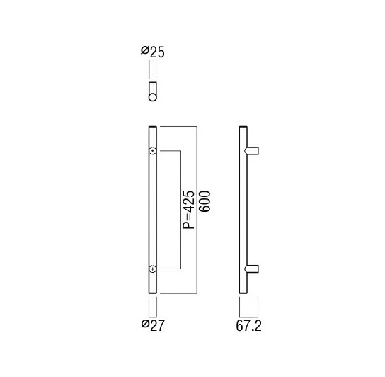 ユニオン ULSW1143-01-023-S-31 プッシュプルタイプドアハンドル L858