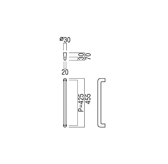 ユニオン ULSW1143-01-023-S-31 プッシュプルタイプドアハンドル L858