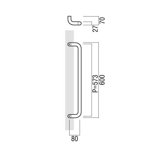 UNION(ユニオン) T6511-25-038 ドアハンドル 押し棒 1セット(内外