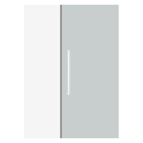 UNION(ユニオン) ドアハンドル ケアハンドル H1232-16-688 PVC ハイジックプレーンホワイト＋アルミ ホワイトペイント[ネオイズム]