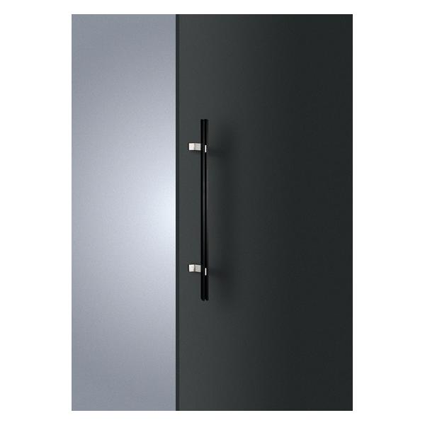 UNION(ユニオン) ドアハンドル 押し棒 T8033-26-108 アルミ ユニフロストブラック＋ユニフロストシルバー[ネオイズム]