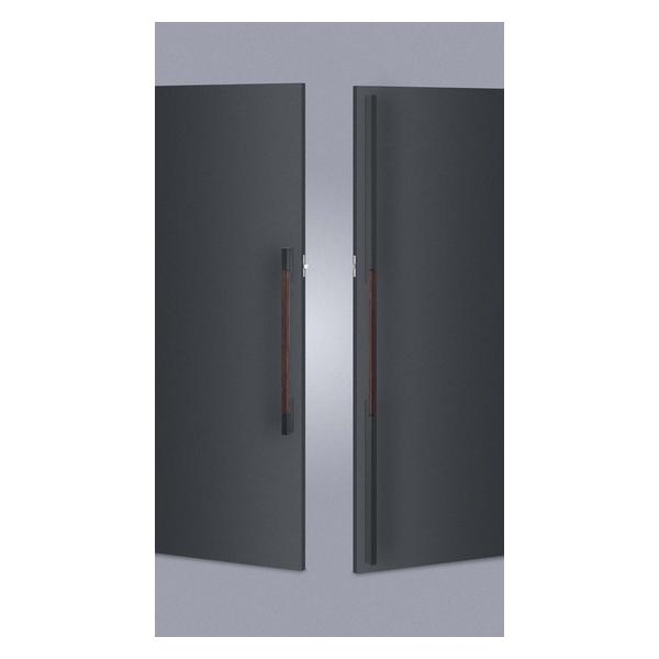 UNION(ユニオン) ドアハンドル プッシュプル ULS1212-22-121-LM-U ユニウッド スコッチ＋アルミ ユニフロストブラック[ネオイズム]