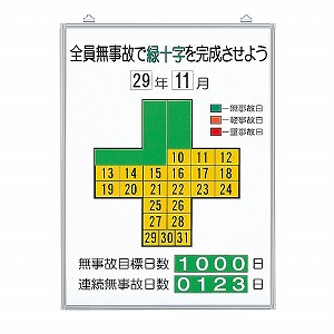 ユニット 無災害記録表(板・数字板セット) 315-10|セミプロDIY店ファースト