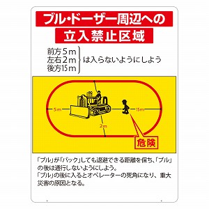 ユニット ブルドーザー周辺への立入禁止区域 板のみ 326-43 [法人限定]｜セミプロＤＩＹ店ファースト