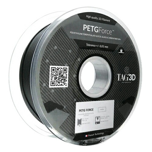◆TAGin3D 3Dプリンター用フィラメント PETGフォースフィラメント ナチュラル 1kg PETGFO-1.75NAT