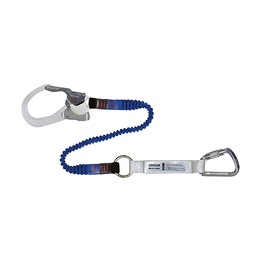 ◆ジェフコム デンサン フルハーネス用ランヤード シングルランヤード DB-HL-160K｜セミプロＤＩＹ店ファースト