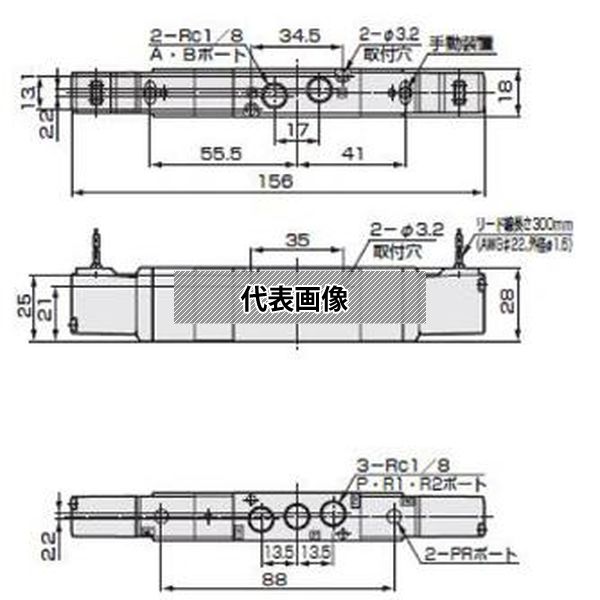 CKD(株) セレックスバルブ パイロット式5ポート弁 4KA230-06-AC200V