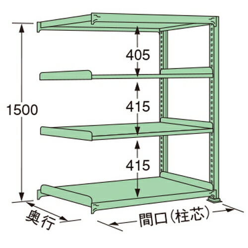扶桑金属工業 中量ラック MS1518S04R 単連:連結タイプ 棚：4段(天板含む) [法人限定][送料別途お見積り]｜セミプロＤＩＹ店ファースト