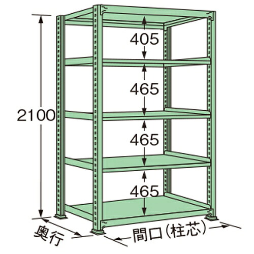 扶桑金属工業 中量ラック MS2109M05T 単連:単体タイプ 棚：5段(天板含む) [法人限定][送料別途お見積り]｜セミプロＤＩＹ店ファースト
