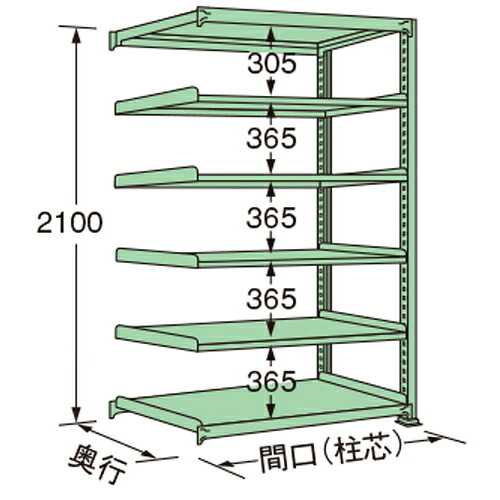 扶桑金属工業 中量ラック MS2109M06R 単連:連結タイプ 棚：6段(天板含む) [法人限定][送料別途お見積り]｜セミプロＤＩＹ店ファースト
