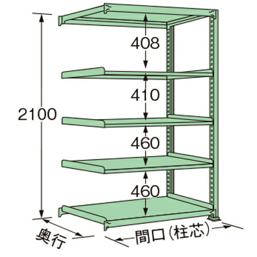 SALE／97%OFF】 扶桑金属工業 中量ラック MM2115K05R 単連:連結タイプ 棚