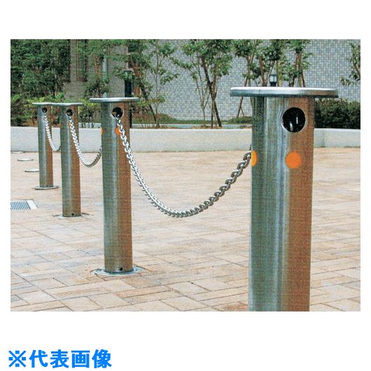 ■メドーマルク ステンレス製ポールタイプ(上下式) ポール径114.3×t2.5×H700mm J11CNT(1008543)[法人・事業所限定][外直送元]