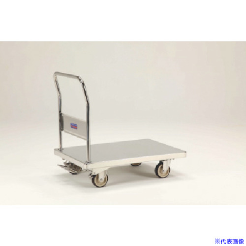 ■テックサス フットブレーキ付 ステンレス台車 スチールφ150ウレタン車 NW1275EFB(1027440)[法人限定][直送元]｜ファーストFACTORY
