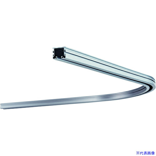 ■岡田 カーテンレール D30隙間シートカーブレール800×800×300Rアルミ 11L01AS(1039315)[送料別途お見積り][法人限定]