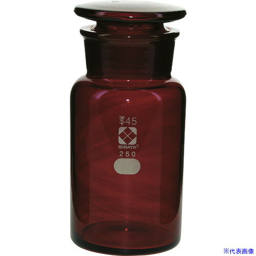 ■SIBATA 試薬びん 広口 茶褐色 250mL 10入 017080250A(1071722)[送料別途お見積り][法人限定][掲外取寄]｜ファーストFACTORY