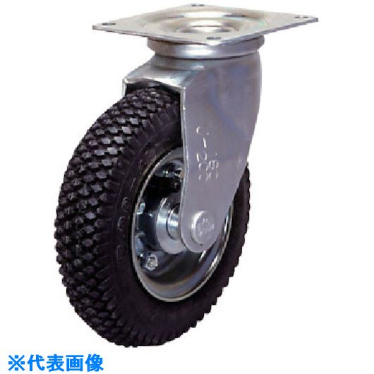 ■シシク 空気入車輪付キャスター 自在 248mm AIJ3.004(1109471)[送料別途お見積り][法人限定][掲外取寄]