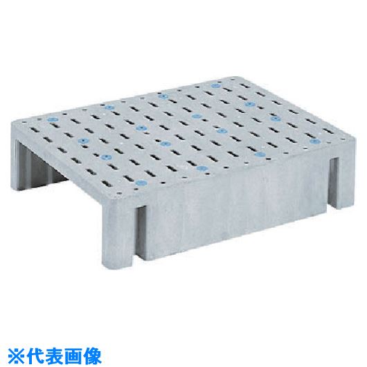 ■サンコー プラスチックパレット 808803 S-806F ライトグレー S806F(LGY)(1110239)[送料別途見積り][法人・事業所限定][外直送]