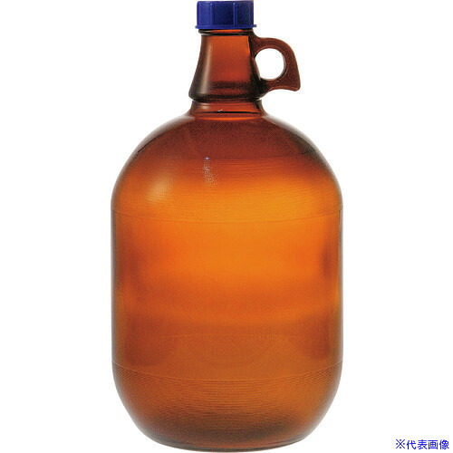 ■SIBATA ガロンびん 茶褐色 リビューレット用 3800mL 025160221(1118259)[送料別途お見積り][法人限定][掲外取寄]