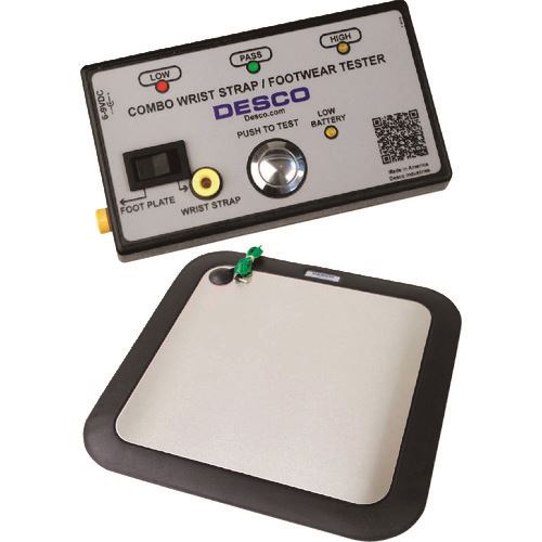 ■DESCO チェッカー、COMBO、リストストラップ及びフットウェアー用、計測台付き 19283(1119130)[送料別途お見積り][法人限定][掲外取寄]｜ファーストFACTORY