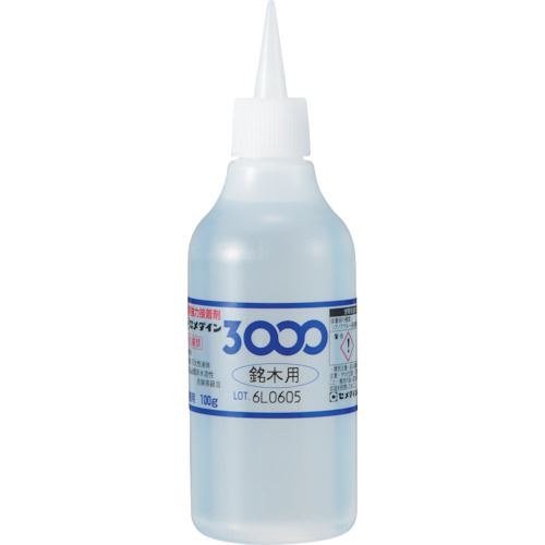 ■セメダイン 瞬間接着剤 3000銘木用 100g AC&minus;042 AC042(1139283)&times;10[送料別途お見積り][法人限定][掲外取寄]｜ファーストFACTORY