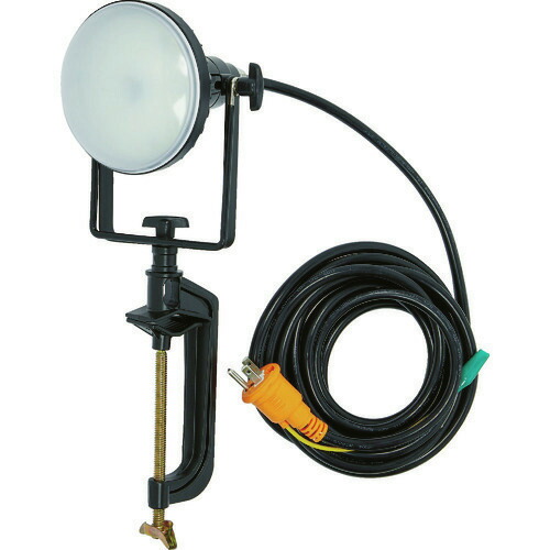■TRUSCO LED投光器 DELKURO バイスタイプ 20W 10m アース付 2芯3芯両用タイプ RTLE210EPV(1145822)