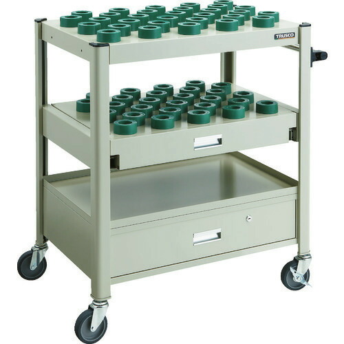 ■TRUSCO TCW型ツーリングワゴン HSK40A専用 57個 スライド棚引出し付 NG色 TCWTF02DCNG(1148810)[法人限定][直送元]