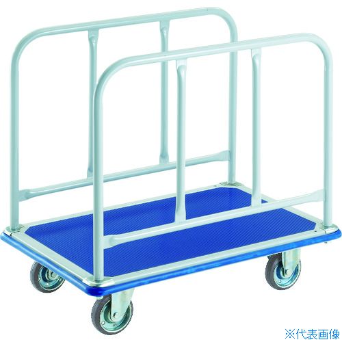 ■TRUSCO プレス製台車 ドンキーカート サイドハンドル 740X480 110N(1148816)[送料別途お見積り][法人限定][メーカー取寄]｜ファーストFACTORY
