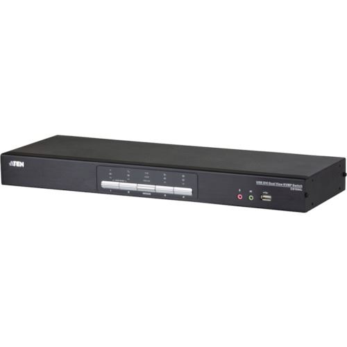 ■ATEN KVMPスイッチ 4ポート/DVI/USB/オーディオ/デュアルモニタ CS1644A(1152972)[法人・事業所限定][外直送元]