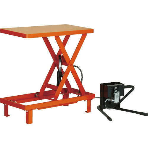 ■TRUSCO ワークテーブルリフト500kg 足踏式 600X900 HLFWAS500(1158237)[法人限定][直送元]｜ファーストFACTORY