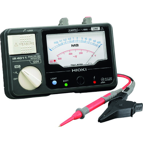 ■HIOKI アナログ絶縁抵抗計(単レンジ) IR4011－10 書類3点付 IR401110SYORUI3TENTUKI(1178478)[送料別途お見積り][法人限定][メーカー取寄]