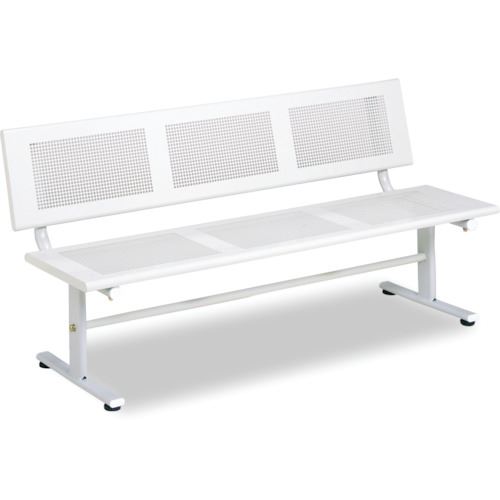 ■テラモト パンチングベンチ D－1500 背付 BC3011150(1194951)[法人限定][外直送元]