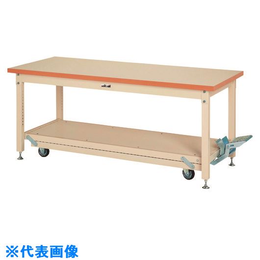 ■ヤマテック 重量作業台 ワークテーブル ペダル移動タイプ メラミン天板 W1200&times;D750&times;H762mm ヤマテックアイボリー SXMP1275II(1202635)[法人限定][外直送元]｜ファーストFACTORY