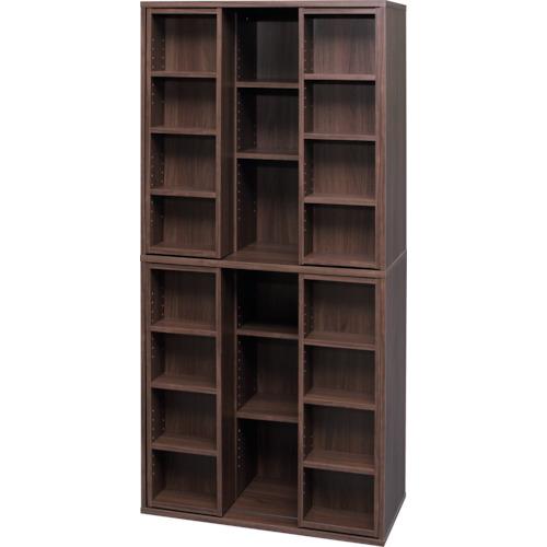 ■IRIS 250493 スライドブックシェルフ ウォールナット BKS1890SWN(1216666)[法人限定][外直送元]｜ファーストFACTORY 24,501円