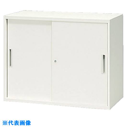 ■NAIKI 収納庫 CWS型 スチール引違い書庫(2枚扉) 800&times;400&times;700 CWS0807HWW(1232079)[送料別途お見積り][法人限定][外直送]｜ファーストFACTORY