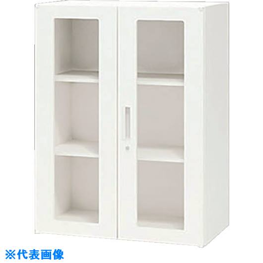 ■NAIKI 収納庫 CW型 ガラス両開き書庫 W800×D450×H1050 CW0811KGWW(1236816)[送料別途お見積り][法人限定][外直送] 42,306円