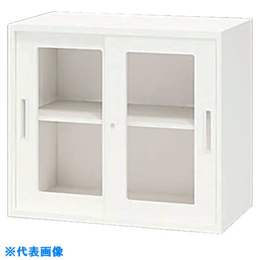 ■NAIKI 収納庫 CW型 ガラス引違い書庫 W800×D450×H700 CW0807HGWW(1236855)[送料別途お見積り][法人限定][外直送] 35,679円