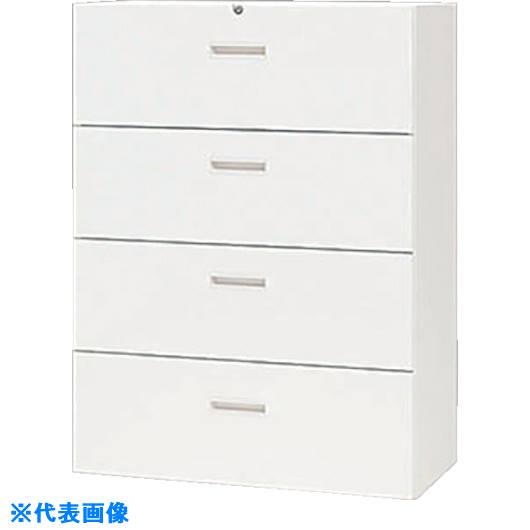 ■NAIKI 収納庫 CWS型 ファイル引出し(3段) W800×D400×H1200 CWS0812S4WW(1241542)[送料別途お見積り][法人限定][外直送]