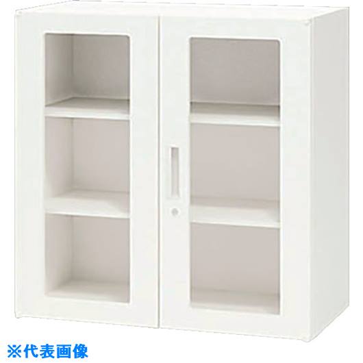 ■NAIKI 収納庫 CWS型 ガラス引違い書庫 899&times;400&times;900 CWS0909HGWW(1252586)[送料別途お見積り][法人限定][外直送]｜ファーストFACTORY 37,681円