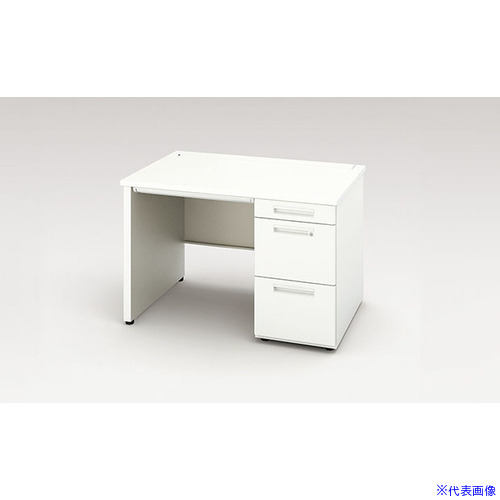■NAIKI 片袖デスク(パネル脚) XEHH型/天板:ホワイト 本体:クリアーホワイト/W1100×D700×H720 XEHH117GPWH(1254818)[送料別途お見積り][法人限定][直送]