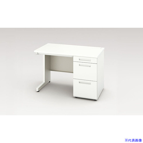 ■NAIKI 片袖デスク XEHH型/天板:ホワイト 本体:クリアーホワイト/W1100×D600×H720 XEHH116GWH(1255210)[送料別途お見積り][法人限定][外直送]