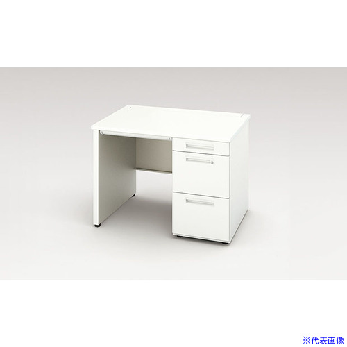■NAIKI 片袖デスク(パネル脚) XEHH型/天板:ホワイト 本体:クリアーホワイト/W1000×D700×H720 XEHH107GPWH(1255635)[送料別途お見積り][法人限定][直送]