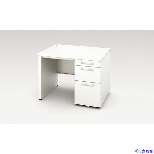 ■NAIKI 片袖デスク(ロング、パネル脚 XEHH型/天板:ホワイト 本体:クリアーホワイト/W1000×D700×H720 XEHH107KPWH(1255966)[送料別途お見積り][法人限定][外直送]